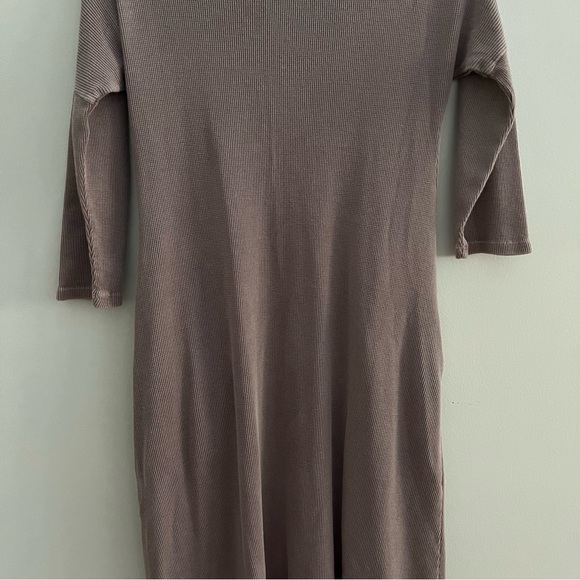 SOFT SURROUNDINGS Waffle Knit Midi Lagenlook Pockets Lavender Dress Small - Picture 7 of 9